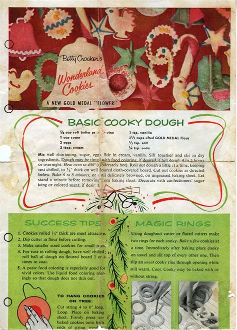 Retro Christmas Cookies Betty Crocker Style Grams Recipe Box