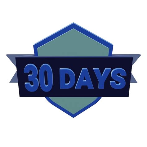 Premium Psd 3d Render Of 30 Days Guarantee With Transparent Background