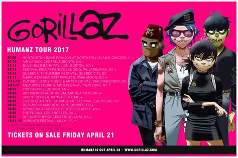 Gorillaz Plot 2017 North American Humanz Tour