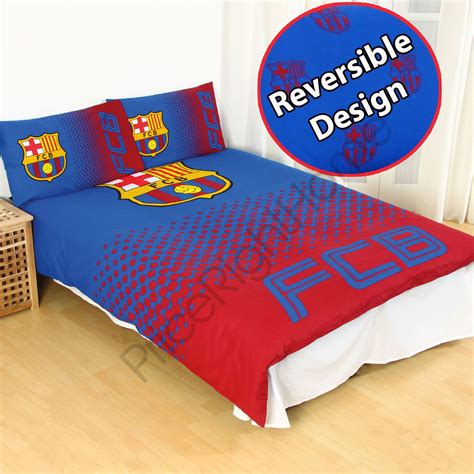 1x pillow cases 20x30 +3. OFFICIAL FC BARCELONA DUVET COVER SETS BEDDING BEDROOM ...