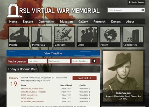 The Rsl Virtual War Memorial