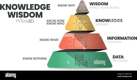 Knowledge Wisdom Hierarchy Infographic Template With Icon Has Wisdom