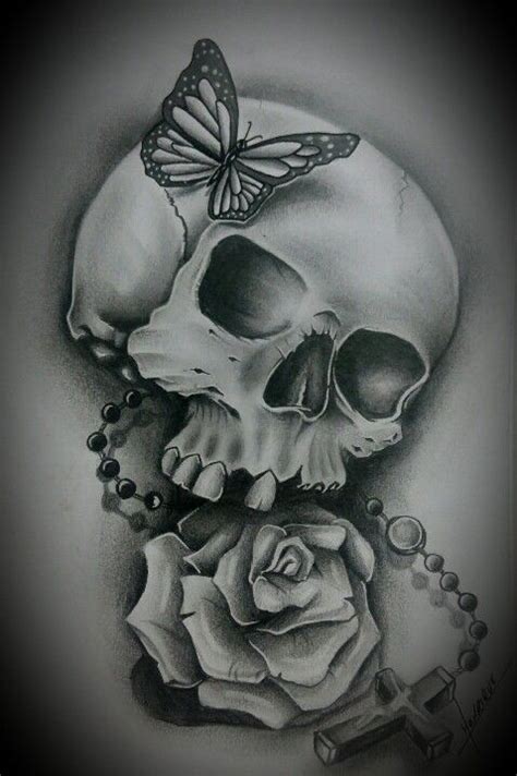 Caveira Com Rosas Skull Tattoo Design Tattoos For Lovers Dragon