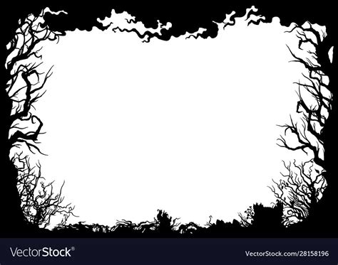 Forest Silhouette Frame Royalty Free Vector Image