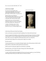 Archaic Bust Of Apollo Assignment Docx Here Is The Poem By Rainer