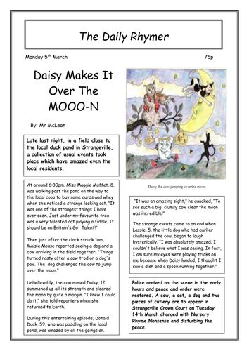 Find an example where a quote is used in the article. How to write a news report ks2 bitesize