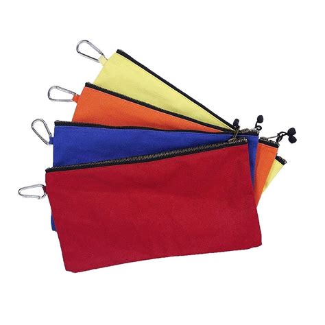 Canvas Tool Bags 4pcs Small Tool Bags With Brass Zipper Heavy