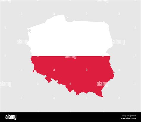Poland Flag Map Map Of The Republic Of Poland With The Polish Country