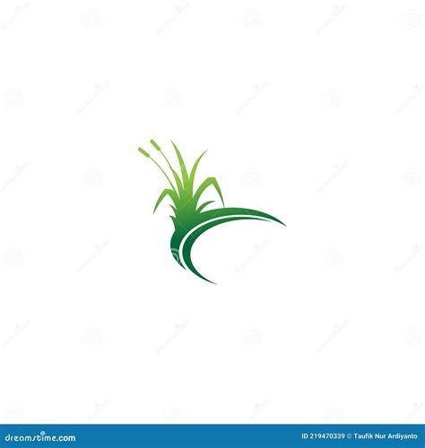 Natural Grass Icon Logo Design Vector Template Stock Vector