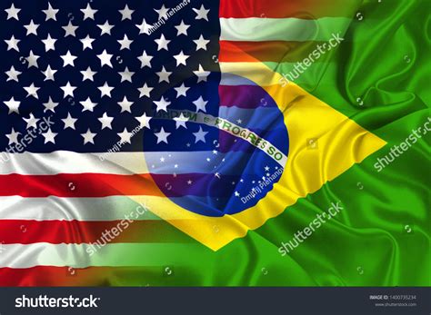 1783 Usa And Brazil Usa Flag An Brazil Flag Stock Photos Images