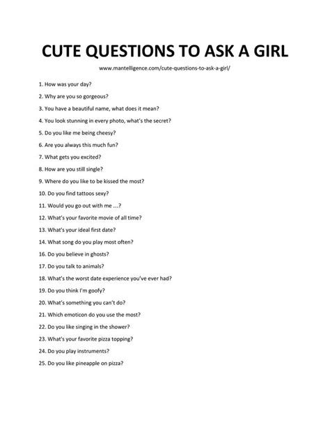 236 questions to ask to get to know a girl interesting flirty cute text conversation