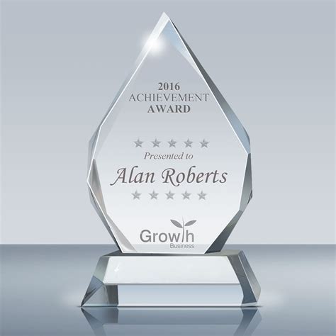 For example, the service award must contain a component that lasts over time such as a plaque or additional acknowledgment of appreciation that the employee can look at for years. Employee Achievement - Crystal Majestic Award (006 ...