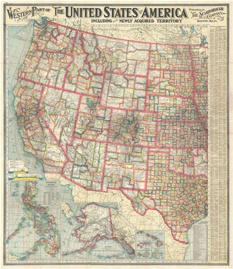 Why are counties in the western half of the united states so much larger than counties in its eastern half? Western Part of The United States of America including all ...