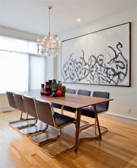10 Dining Rooms With Oversized Art Modern Dining Table Dining Table