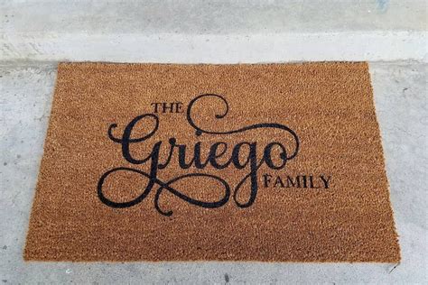 Customize An Outdoor Welcome Mat With Any Short Phrase Or Name Door