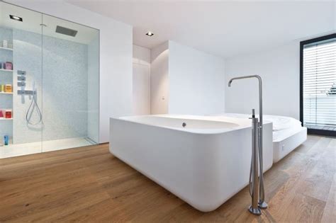 There's flooring, and there's being floored. brown-pergo-flooring-bathroom-laminate-floor-in-modern ...