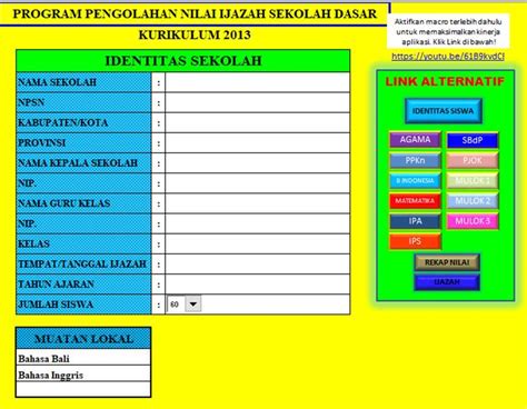 Aplikasi Pengolahan Nilai Raport Berbasis Kurikulum 2013 Materi Kuliah