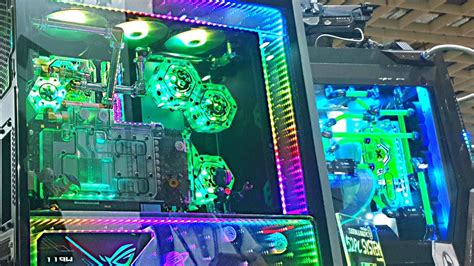 The Best Custom Water Cooled Gaming Pc Builds 2019 Computex Youtube