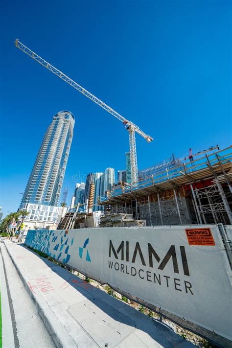 Photo Preconstruction Miami Worldcenter Downtown Development Editorial