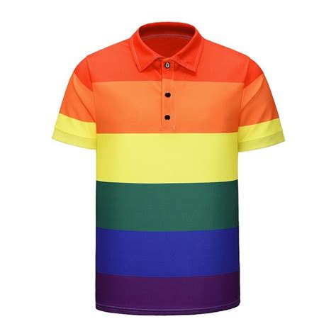 Classic Rainbow Lgbt Polo Shirt