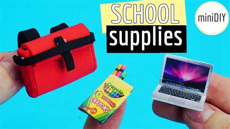 Diy Miniature School Supplies Youtube