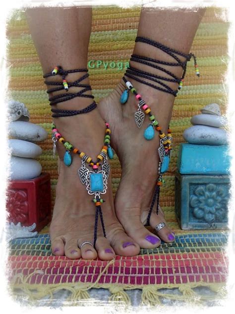 Turquoise Summer Barefoot Sandals Festival Sandal Native Cowgirl Boho
