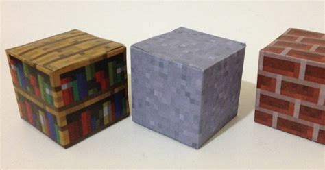 Mini At Least Papercraft Minecraft Xv Estantería Ladrillos Y Arcilla
