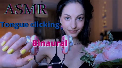 ASMR Min Tongue Clicking With Face Touching For Pure Relaxation Binaural Breathy