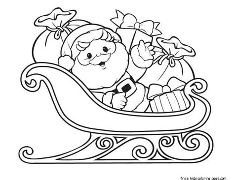 When your kids need a moment to unwind, whip out these free printable christmas coloring pages. Santa Claus with Sleigh and Gifts - Free Printable ...