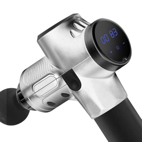 Silver 4 Heads Massage Gun Percussion Muscle Vibrating Relaxing