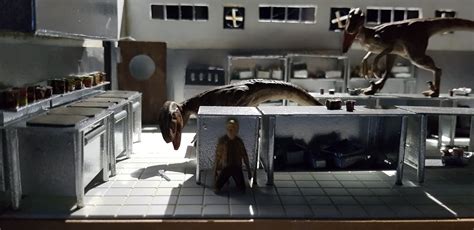 Peter Hui Jurassic Park Diorama Raptors In The Kitchen