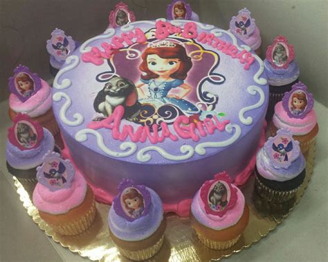 Sophia The First Cake With Cupcakes Sofia Birthday Cake Sofia The First Birthday Party 5th