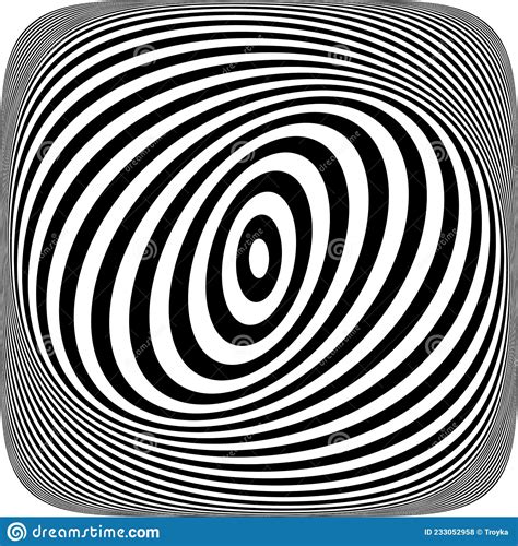 Illusion Of Swirl Spiral Vortex Movement In Op Art Pattern Stock Vector