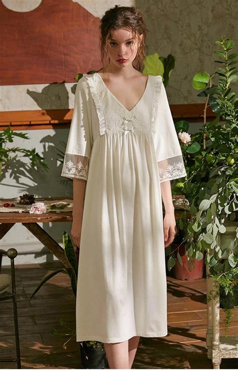 Princess Victorian Nightgown Women Cotton Vintage Nightgown Etsy