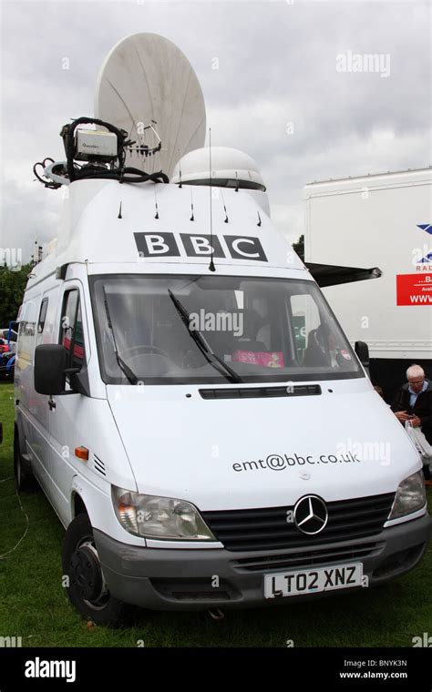 A Bbc Local News Outside Broadcast Van In The Uk Stock Photo Alamy