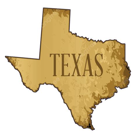 Texas Map Parchment Background Nobody Silhouette Illustration Vector