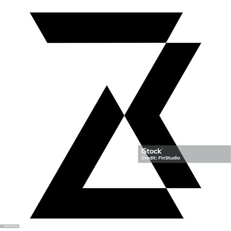 ilustración de logotipo de professional innovative initial zk y logotipo de kz letra zk o kz