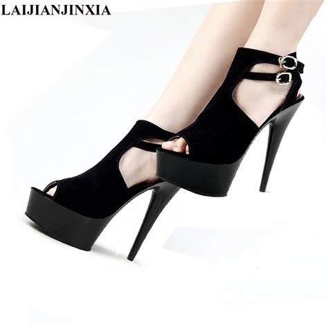 Laijianjinxia Sexy 15 Cm High Heeled Sandals Nightclub Dance Shoes Pole