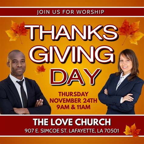 Copy Of Thanksgiving Church Flyer Postermywall