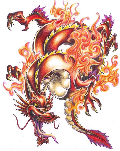 Fire Dragon Tatoo By Danieldeoliveira On Deviantart