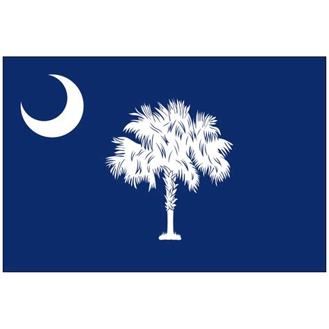 South Carolina State Flag Flagpole Man