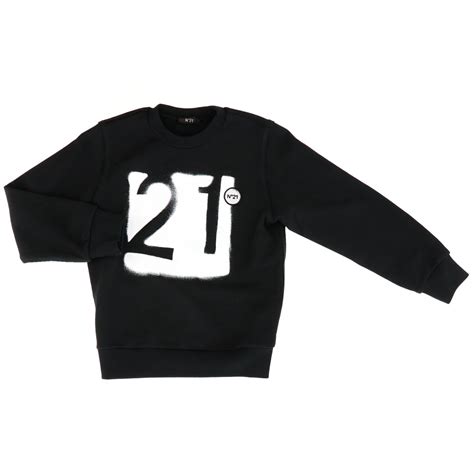 N° 21 Outlet Maglia Bambino Nero Maglia N° 21 N21437 N0033 Online