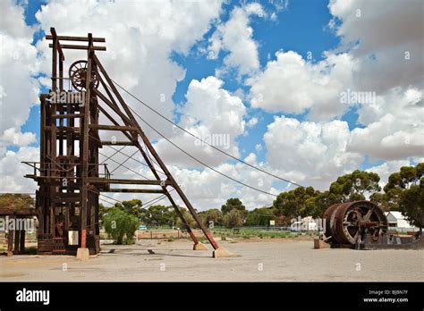 Old Mine Shaft In Broken Hill Nsw Australian Outback Stock Photo Alamy