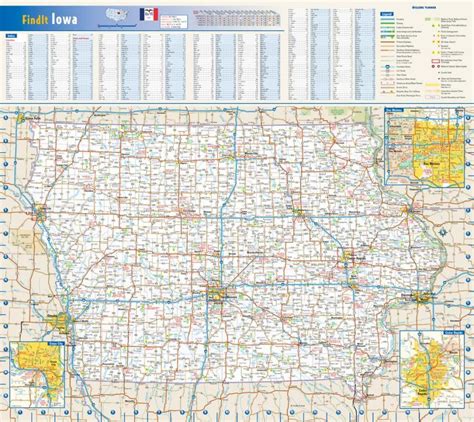 Iowa State Map Map Of Iowa With Cities