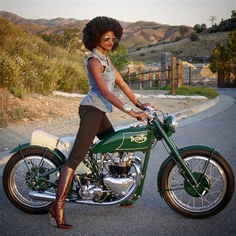 Triumph Old Motorcycles Motorcycle Girl Motorcycle