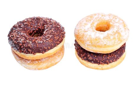 Two Donuts Stock Image Image Of Hungry Powdered Foodbakery 13094243