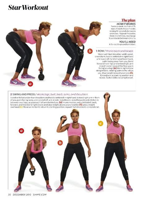 Mary J Bliges Workout From The December Issue Of Shape Magazine Fitness Goals Yoga Fitness