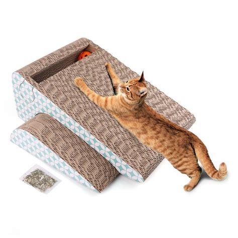 Primepets Cat Scratcher Cardboard Removable Cat Scratching Pad With