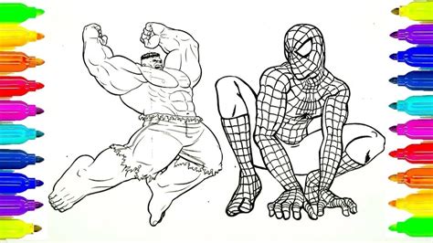 Dibujos Para Colorear Spiderman Y Hulk Y Ironman Para Ninos