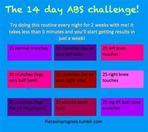 2 Week Ab Challenge Abs Challenge Ab Challenge Fitness Motivation